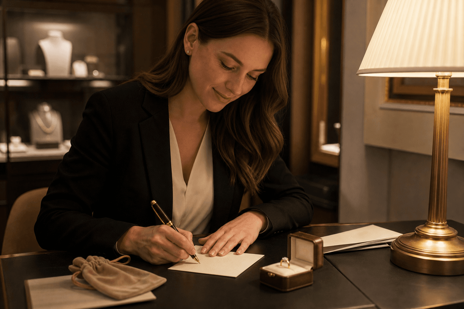 Associate preparing a personal note